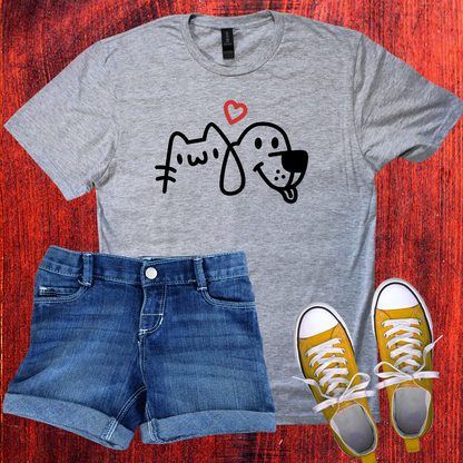 Lovely Dog and Cat T-Shirt