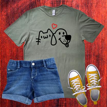 Lovely Dog and Cat T-Shirt