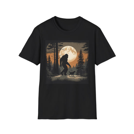 Bigfoot has a dog too Unisex T-Shirt