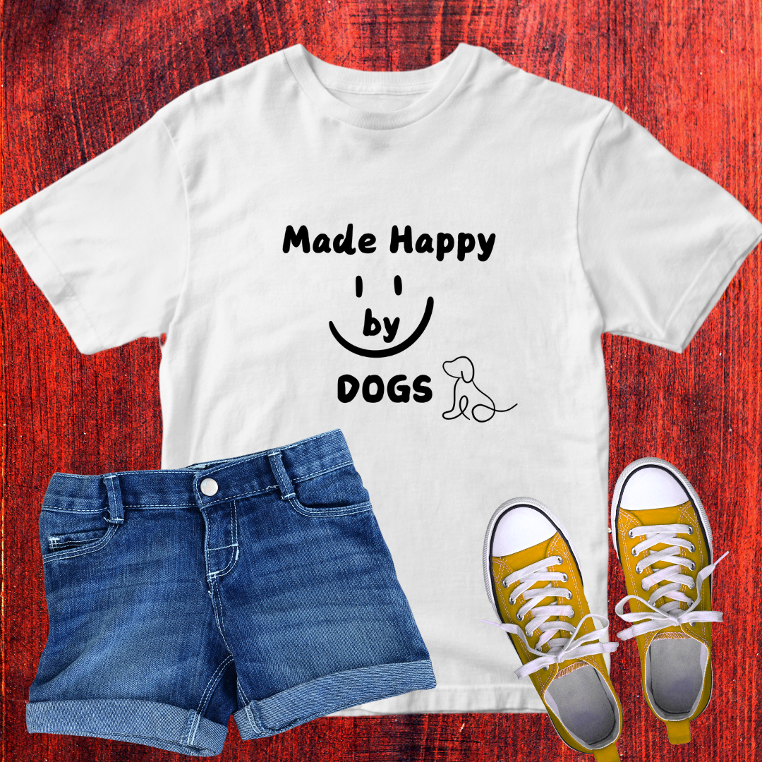 Made happy by dogs T-Shirt