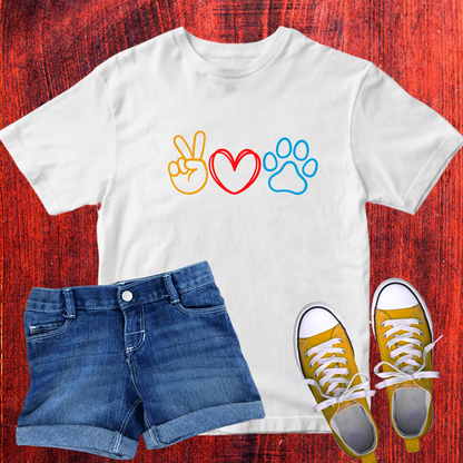 peace, love and paw T-Shirt