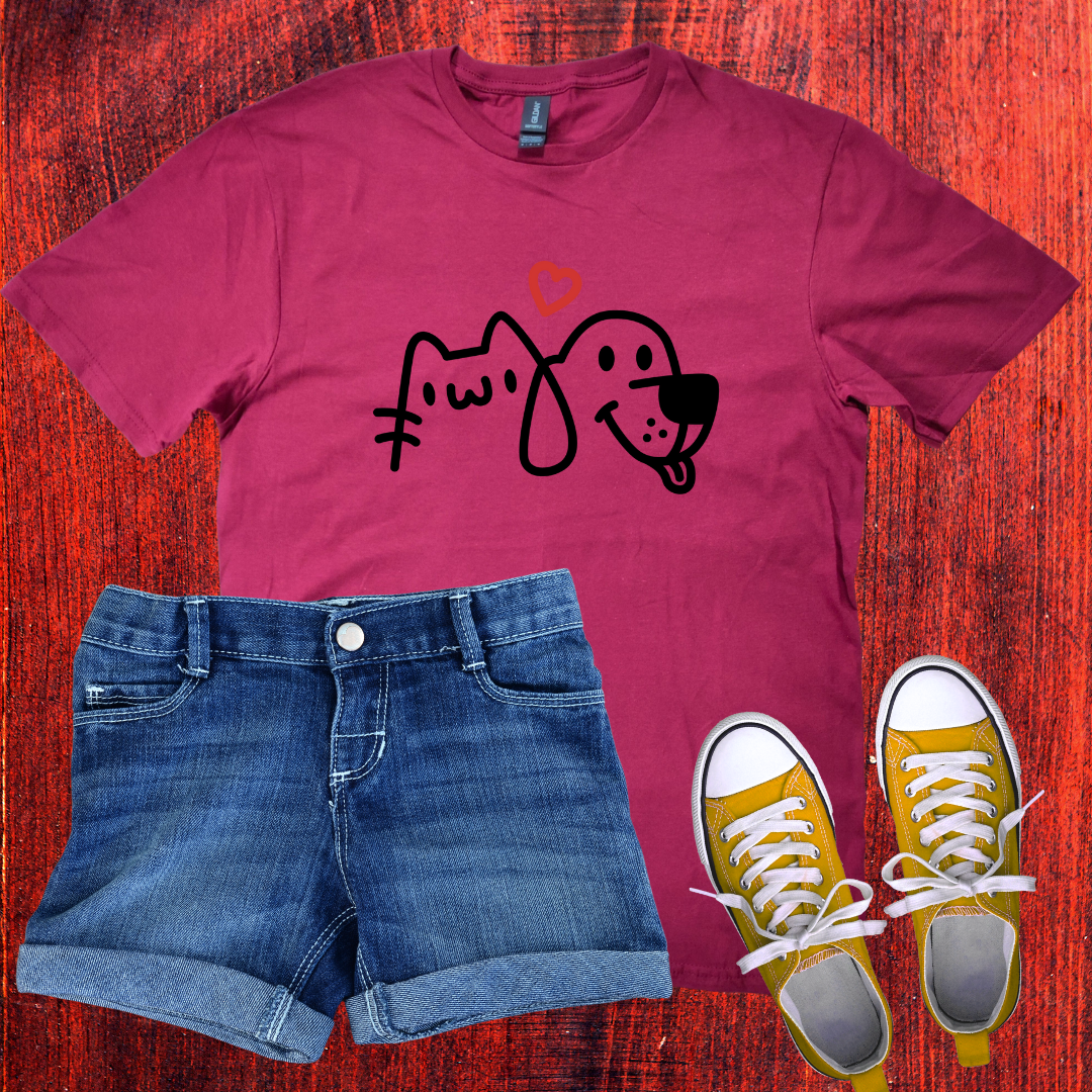 Lovely Dog and Cat T-Shirt