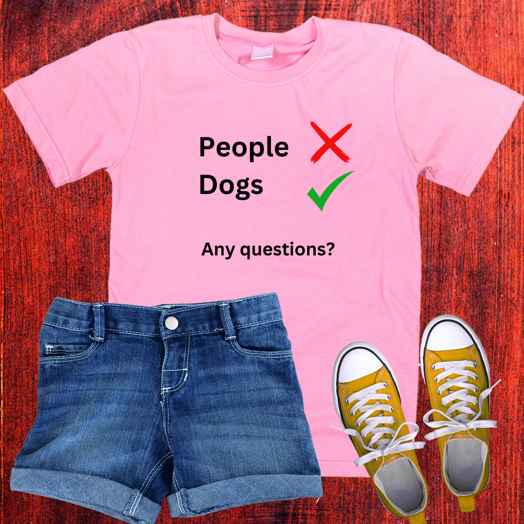 T-Shirt - "People X Dogs ✔ Any Questions?"